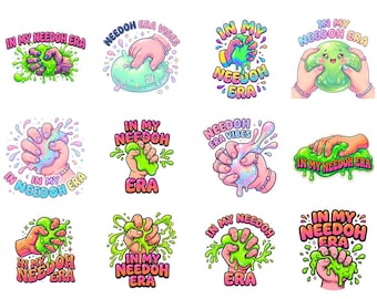 Needoh Era Vibes PNG Bundle, Squishy Toy Shirt Designs, Kids Trend Art (Digital Download)