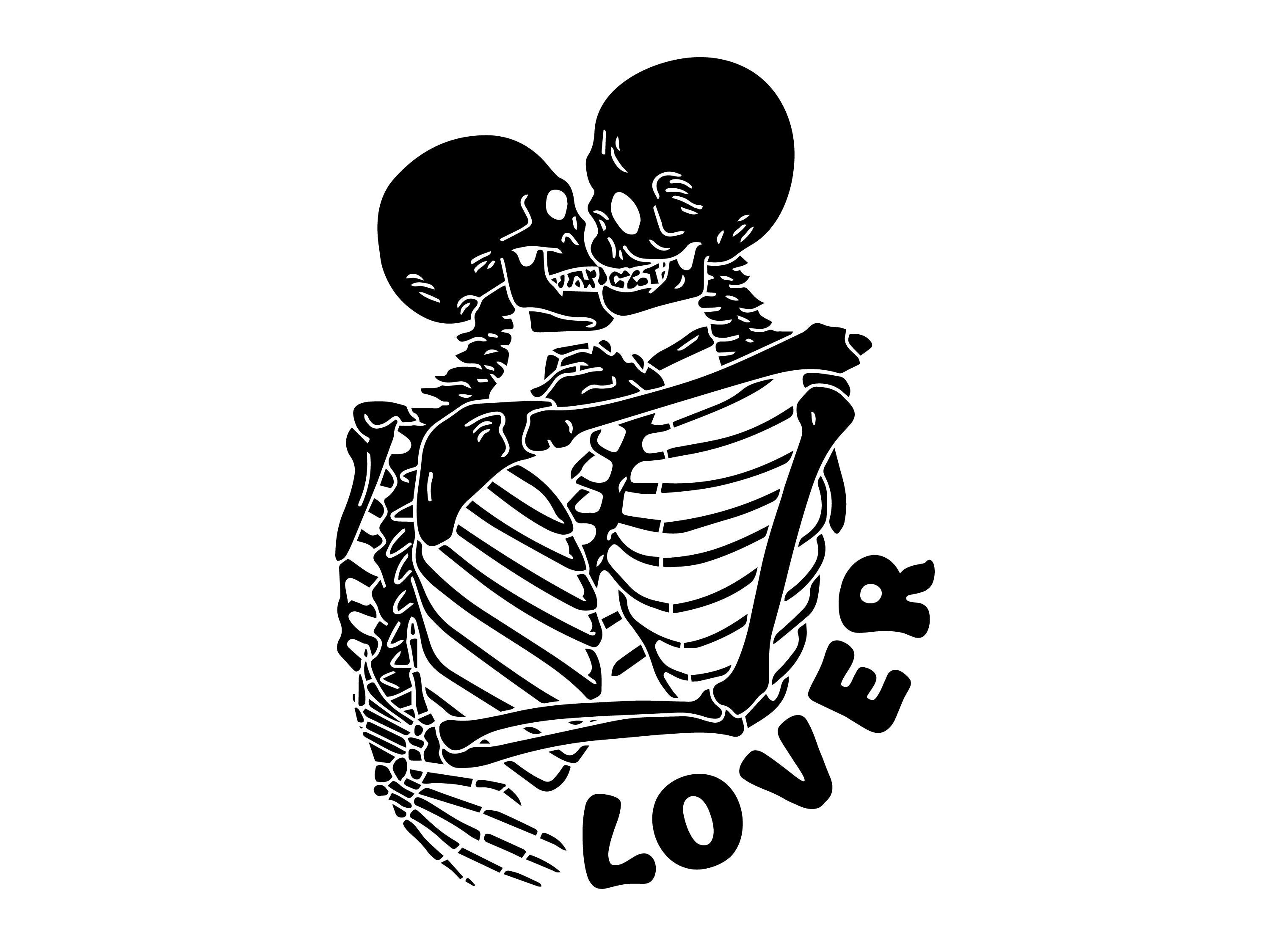 Gothic Skeleton Couple SVG | Dark Romance Cut File (digital Download ...