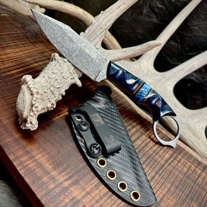Nitro V Steel Bushcraft Knife: Custom Kydex Sheath, Decorative Handle