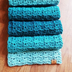 Crochet Scarf, Handmade Crochet Ombré Scarf