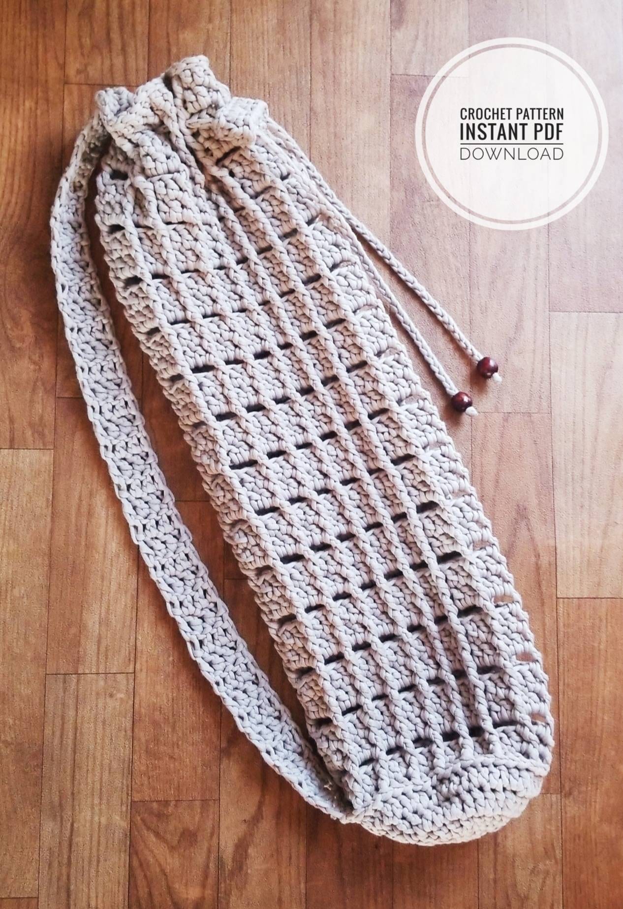 Crochet Yoga Bag Pattern, Yoga Bag, Yoga Mat Bag, Crochet Pattern 