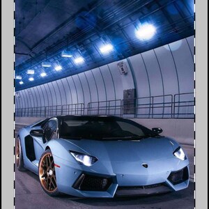 Blue Lamborghini Vegan Wallet - Eco-Friendly MagSafe® Compatible, Stylish Gift for Vegans, Replacement Wallet, Sustainable Fashion