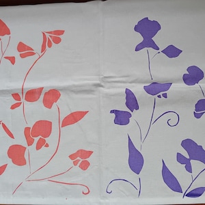 sweet pea tea towel
