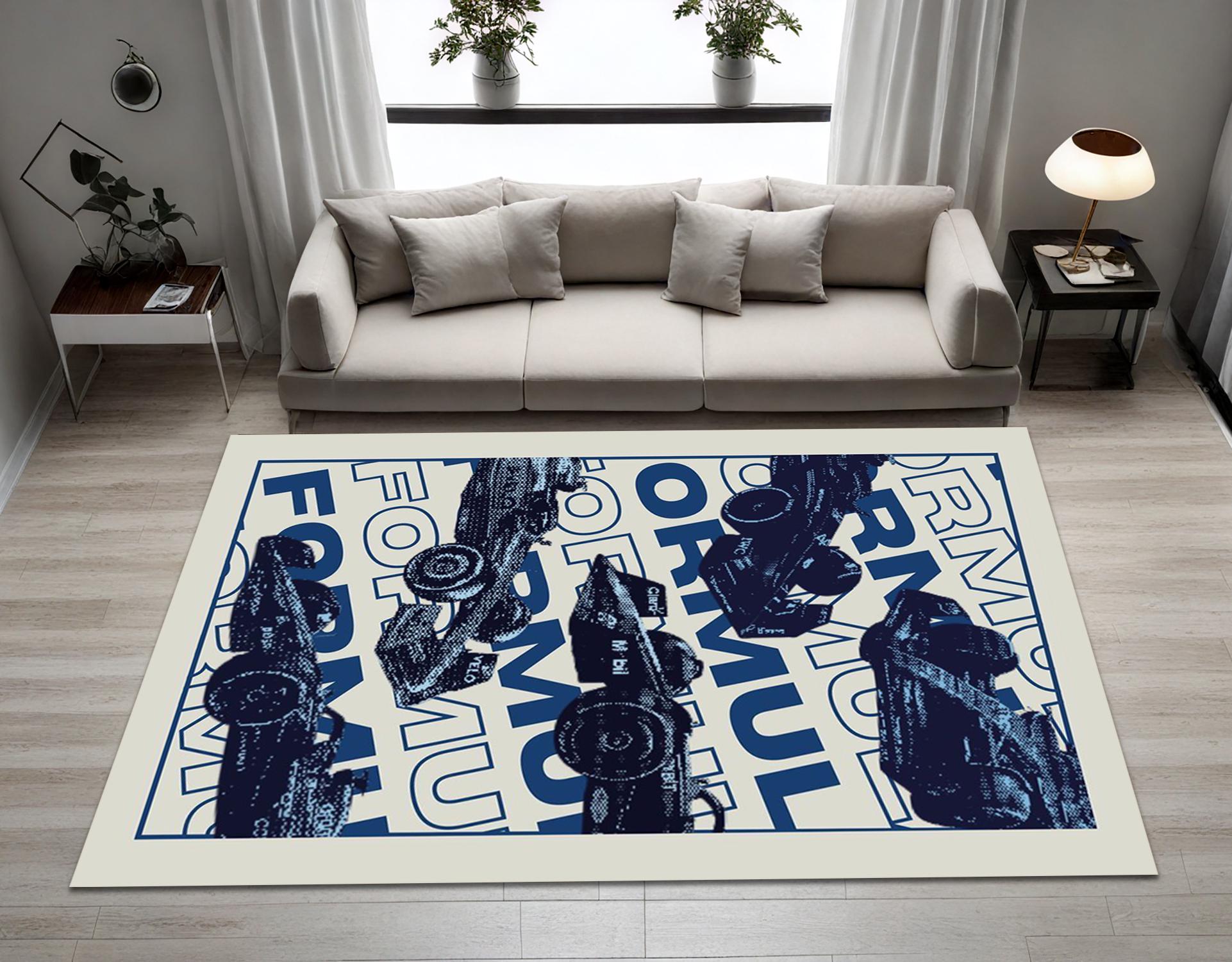 Formula 1 Racing Rug, F1 Car Themed Area Carpet, Motorsport Decor for ...