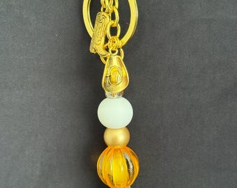 Gold Keychain with Cowboy Hat and Boot Charms!