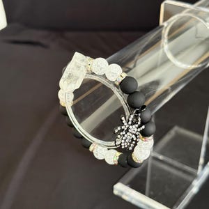 Quartz Spider Charm Bracelet