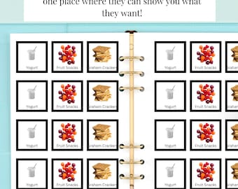 99 Printable Food Communication Cards – Realistic AAC Cards for Nonverbal & Autism – Digital Download