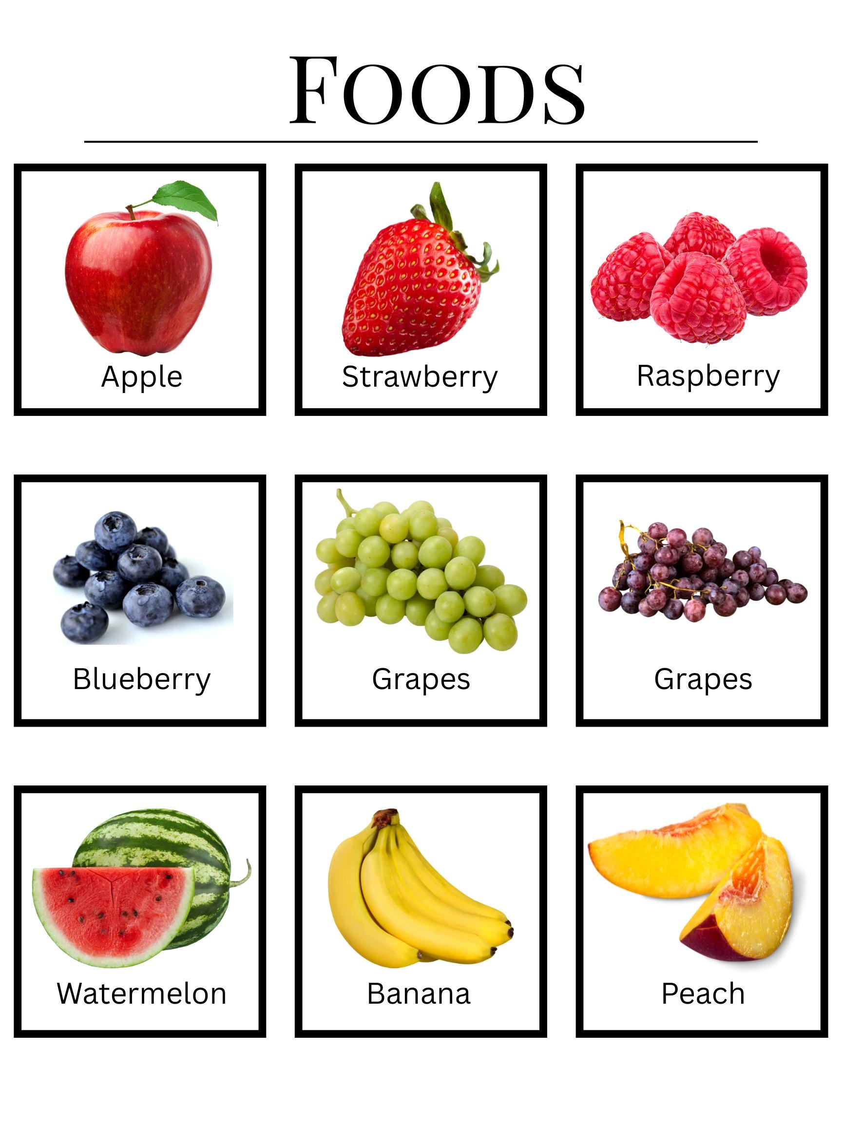 99 Printable Food Communication Cards – Realistic AAC Cards for ...
