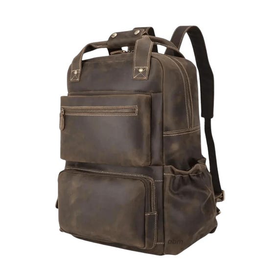 Leather Laptop Backpack 15.6 Inch Travel Backpack Large Capacity Daypack Amazon.com: Mroede Laptop Backpack for Women,Leather  main image 2