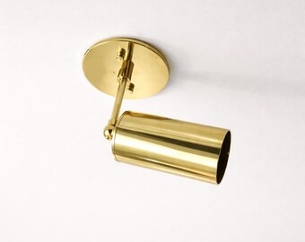 Mid Century Modern Brass Spotlight  Adjustable Ceiling Light Fixture vintage wall sconce modern spot light
