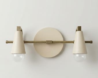 Mid Century moderne minimalistische Waschtisch Leuchte: Moderne Wandleuchte Messing Waschtisch Leuchte | Funk Wandleuchte | moderne Wandleuchte Vanity