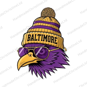 Baltimore Ravens PNG: Football Mascot Clipart (Digital Download 4500x5400 px)