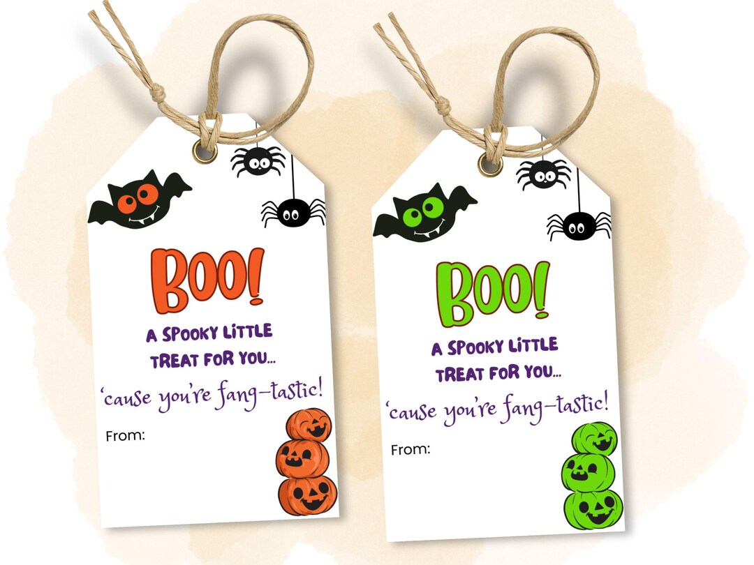 Boo Basket Tag, Printable Halloween Gift Tag, Boo Tag, Kids Halloween ...