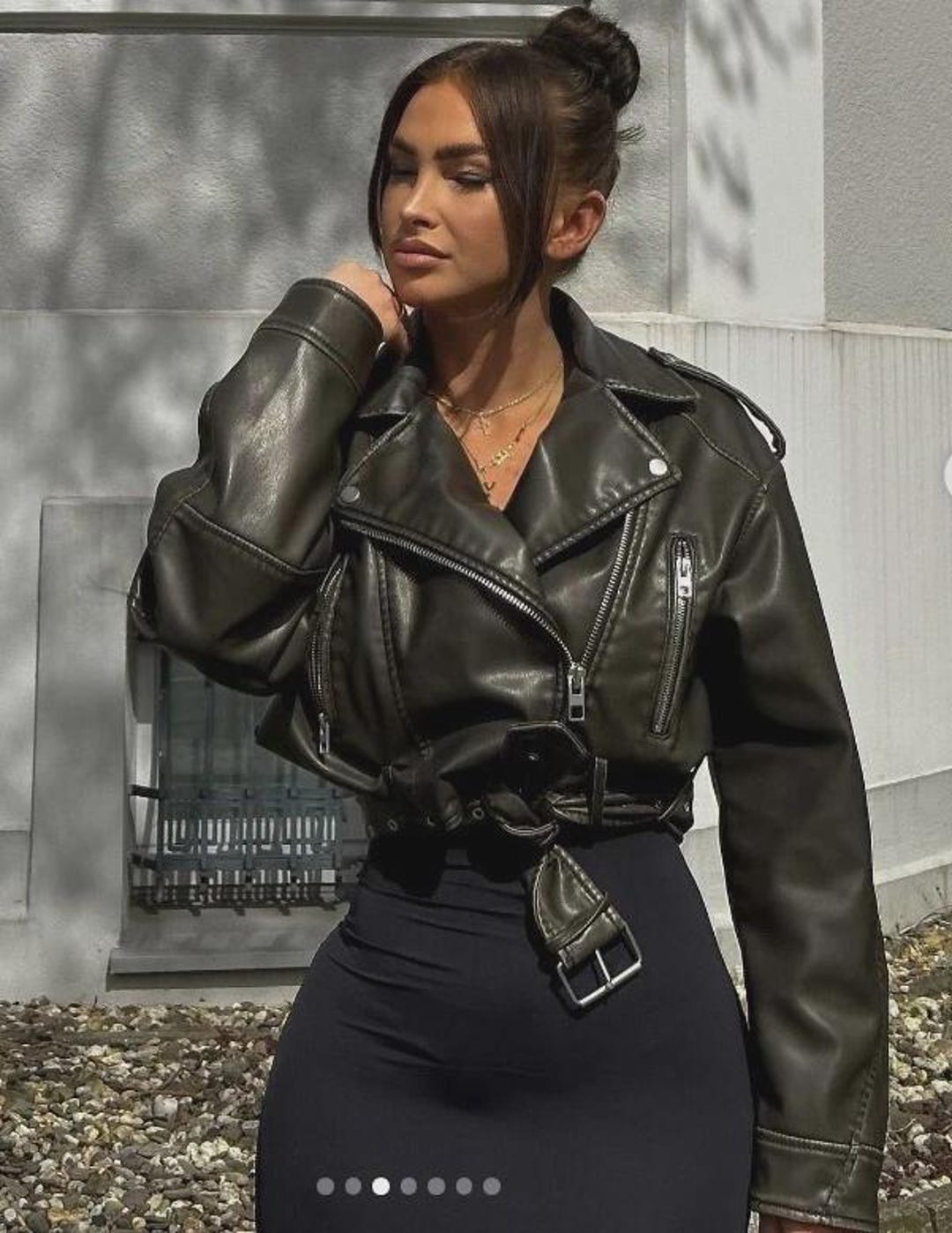 Clothing Zara Oversized Leather Blazer Zara Leather Black