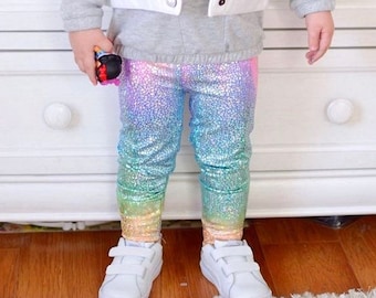 girls Unicorn leggings Baby Toddler Rainbow Birthday pants 3 6 12 18 24 months 2T 3T 4T 5T 6 7 costume Dragon Scale pink purple blue yellow