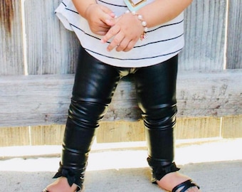 baby girl leather pants