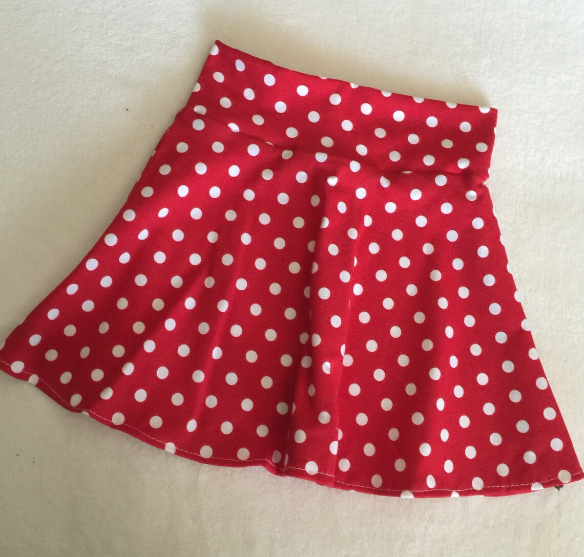 Minnie Mouse Skirt red and white polka dot twirl girls 6 9 12 Etsy