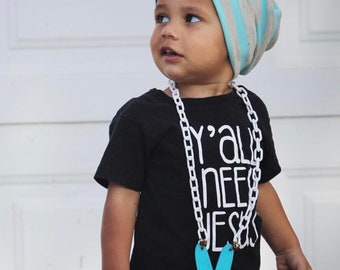 Y'all Need Jesus Baby Toddler Kids T Shirt White Black Grey Tee Unisex Boys Girls Funny Religous Kids 6 12 18 24 2t 3t 4t 5/6