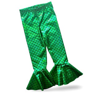 Mermaid Bell Bottoms leggings Green Mermaid tail costume Girls Baby Toddler Birthday 0 3 6 9 12 18 24 months 2T 3T 4T 5T 6 7