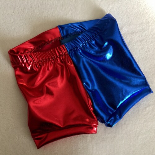 Girls Red and Blue Shorts Costume 6 12 18 24 Month 2T 3T 4T 5T Etsy