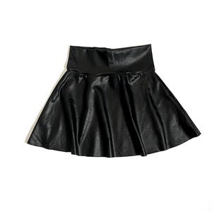 knee length dresses for ladies BK Brand Faux Leather Skater Dress – BK's Brand Name Clothing main image 0