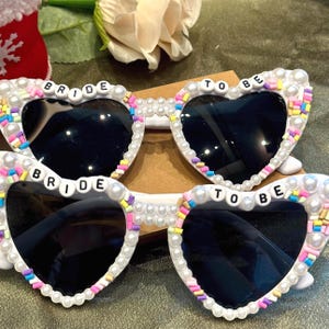 Personalized Name Pearl Candy Sunglasses, Bridesmaid Sunglasses, Bachelorette Party Sunglasses, Personalized Gifts, Bride & Bridesmaid Gifts