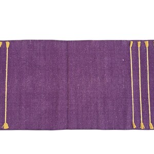 Cotton Yoga Mat 2x6 Feet, Natural Organic Eco Friendly Yoga Rug, Handwoven Meditation Mat, Yoga Carpet, Sustainable Fitness Mat image 8