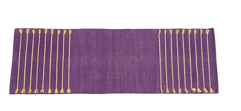 Cotton Yoga Mat 2x6 Feet, Natural Organic Eco Friendly Yoga Rug, Handwoven Meditation Mat, Yoga Carpet, Sustainable Fitness Mat image 8