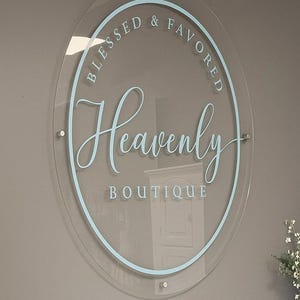Custom Acrylic Sign -  Round Acrylic Sign - Acrylic Name Sign - Salon Sign - Acrylic Business sign - Acrylic Name Plate