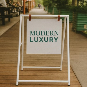 Sidewalk Sign - Custom Sidewalk A-Frame Sign - Outdoor Swinging Blade Sign for Cafe - Freestanding Frame Signage