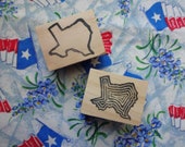 Texas Hand Carved Stamp: Small, Party Invitation, Custom Stationary, The Great State of Texas, Lonestar, State Pride, State Outline, Maze,