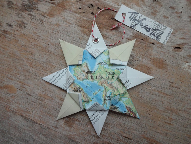 Europe Origami Map Ornament Home Decor Wall Art Road Map Etsy