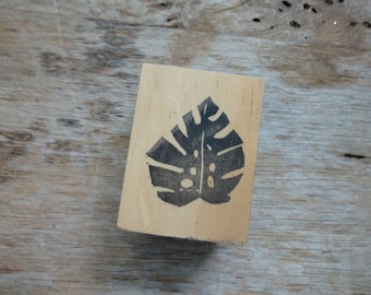 Hand Carved Stamp: Monstera Leaf, Party Invitation, Custom Stationary, Plant Lady, House Plant, Jungle, Leafy, DIY, Leaf