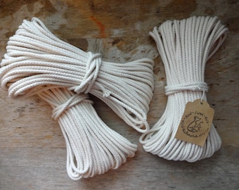 100 ft American Made Cotton Rope, Diamond Braid, Soft Core, Clothesline, 7/32, DIY, Rope Bowl, Rope Coaster, Cording