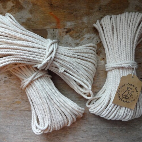 100 Ft American Made Cotton Rope Diamond Braid Soft Core | Etsy