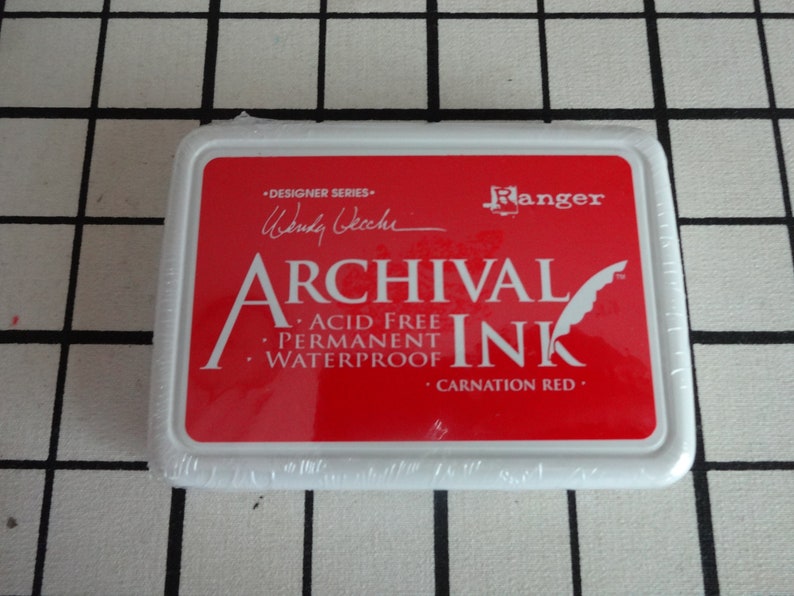 Stamp Pad Add On Ranger Ink Archival Permanent Black Etsy