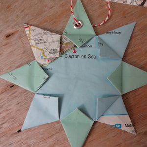 Clacton on Sea England Origami Landkarte, Wohnkultur, Wandkunst, Straßenkarte, Urlaub, Weihnachten, Urlaub, Hochzeit, Abschlussfeier, Umzug, Geschenk