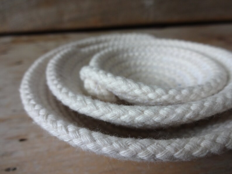 Cotton Rope Bowls Set of 3 Sm. Med. Lrg. Catch All Jewelry Etsy