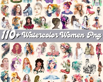 Más de 110 imágenes PNG de mujeres en acuarela, imágenes PNG de chicas con hiyab, imágenes PNG de chicas estéticas, imágenes prediseñadas de amor propio, imágenes PNG de chicas jefas, imágenes PNG de moda elegante