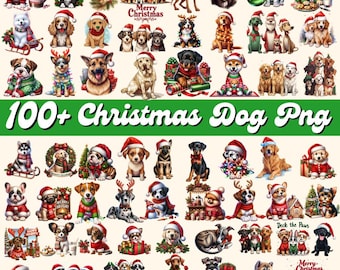 100 + Christmas Dog Png Bundle, Christmas Dog Sublimation, Christmas Dog Clipart, Christmas Dog Breeds Png, Christmas Tshirt Png Bundle