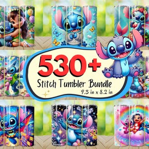 530 + Stitch Tumbler Wrap Designs Bundle, 20oz Stitch Tumbler Designs, Lilo & Stitch Wrap, Stitch Sublimation Designs, Stitch Tumbler Png