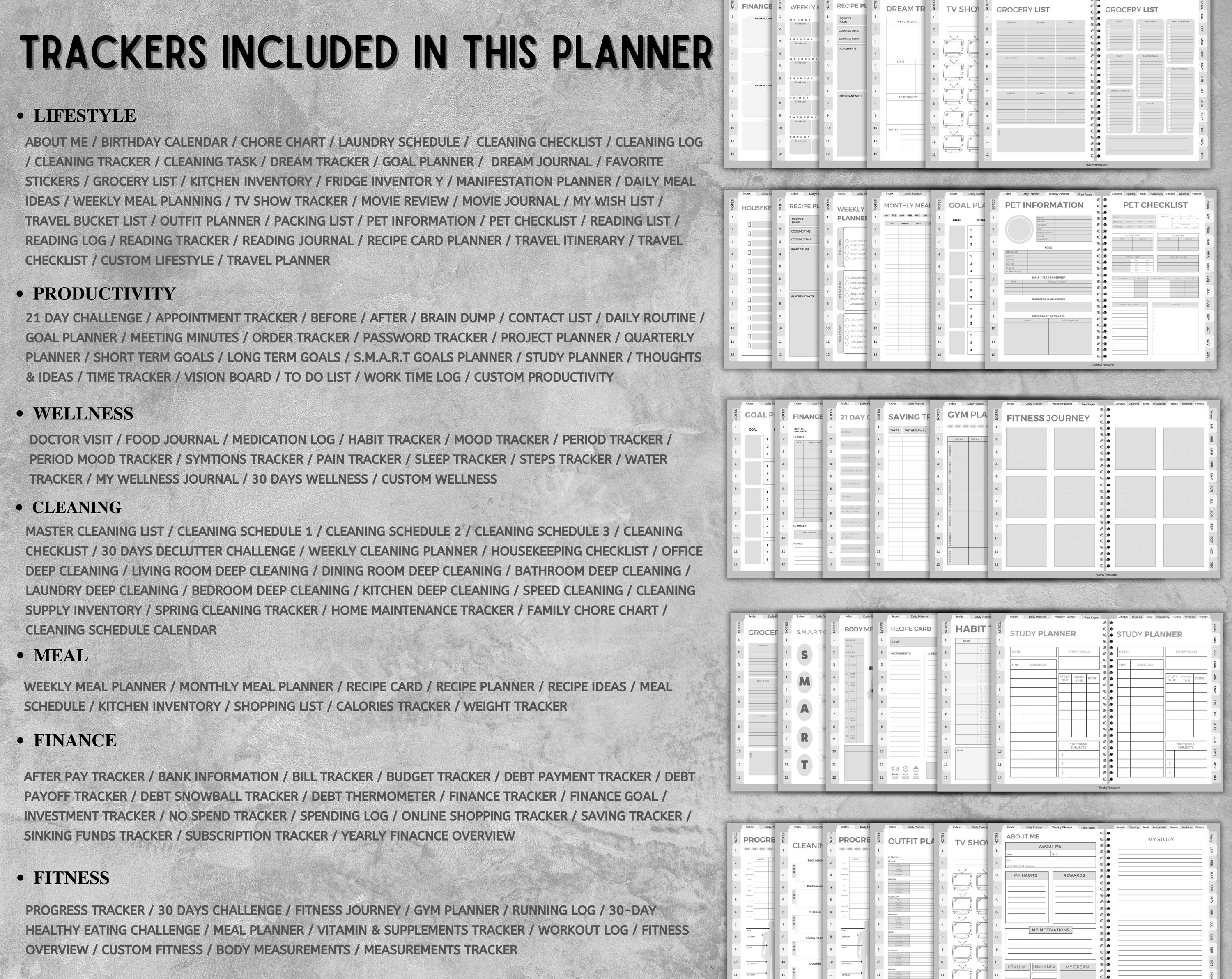 New 2026 2027 2028 All in One Rainbow Digital Planner, Hyperlink ...