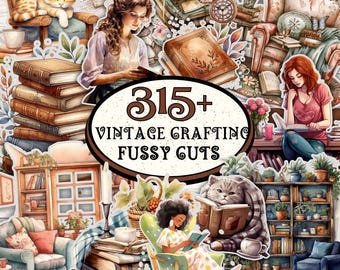 315 + Vintage Crafting Fussy Cuts Bundle, Junk Journal Kit, Crafting Fussy Cuts, Journal Stickers, Women Fussy Cuts, Vintage Journal Kit