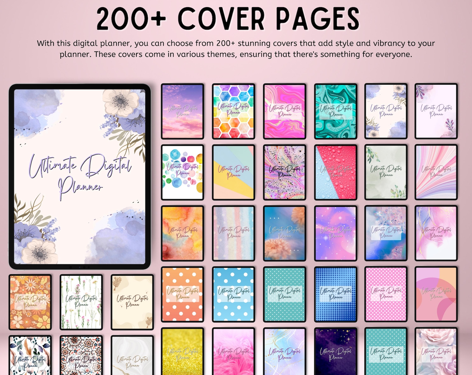 New 2026 2027 2028 All in One Rainbow Digital Planner, Hyperlink ...