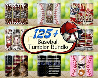 125 + Baseball Tumbler Wrap Bundle, Dirty Baseball Wrap, Baseball Leopard Tumbler, Baseball Mama Wrap, 20oz Baseball Sublimation Designs PNG