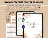 Digital Teacher Planner, 2026 2027 2028 Teaching Planner, Goodnotes Planner, Teacher Journal, Lesson Plan, Study Planner,Homeschool Planner