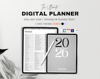 Ultimate 2027 - 2029 Digital Planner, All In One Digital Planner, Goodnotes Planner, Daily Weekly Monthly  Planner, Google Apple Calendar