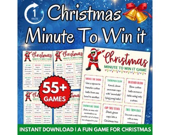 Juego de "Minuto Navideño para Ganar" (55+), Juego para Fiestas Navideñas, Juego de Minuto Navideño, Juego Navideño para Niños, Juegos Navideños, Juegos para la Noche Navideña