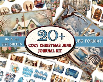 485 + Mega Christmas Junk Journal Kit, Christmas Fussy Cuts