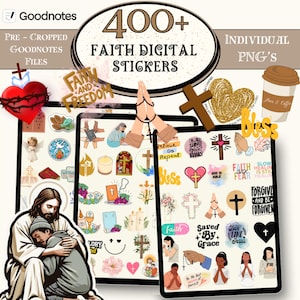 400 + Christian Digital Stickers, Religious Stickers, Bible Digital Sticker, Christian Quote Sticker, Digital Planner Sticker, Faith Sticker